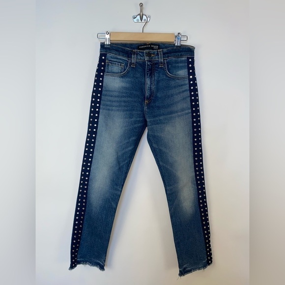 Veronica Beard Ines Rhinestone Jean Size 24 - Picture 3 of 11